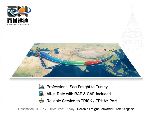 Professional Sea Freight To Turkey TRISK / TRHAY Port All-in Rate With BAF / CAF Additional Charges Included