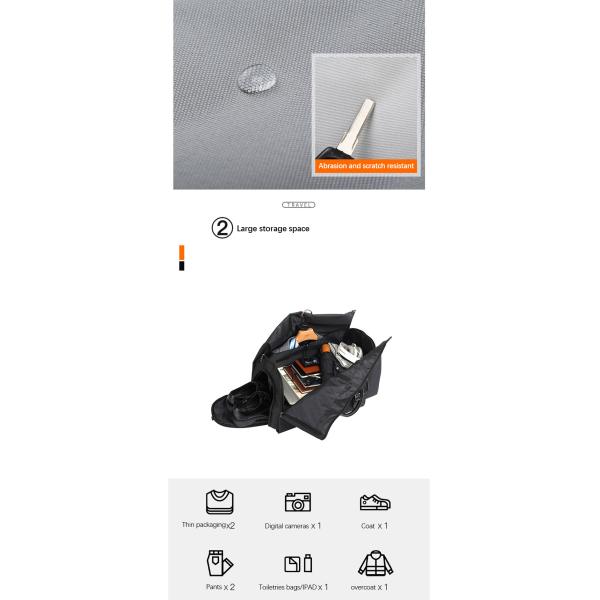 Bolso de simpatía impermeable Bolsas de viaje de Oxford de gran capacidad organizador plegable Bolso de doble