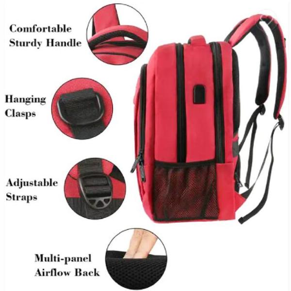 Спорт красного рюкзака ноутбука офиса случайные укладывают рюкзак анти- сумка школы студента похищения