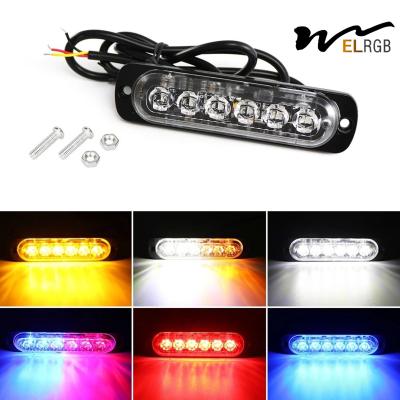 6LED Car Side Marker Lights Trucks Strobe Lamp Lâmpadas de alarme flasher LED
