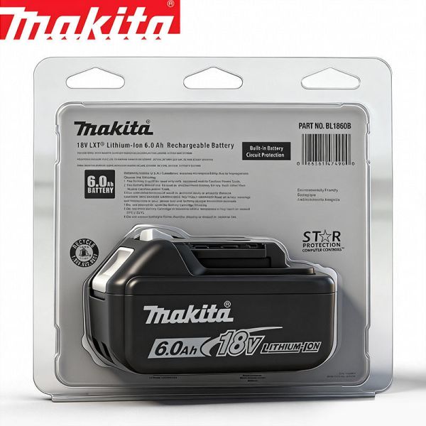 FCC RoHS Makita 18V 6Ah Battery Li Ion Replacement LXT BL1860B