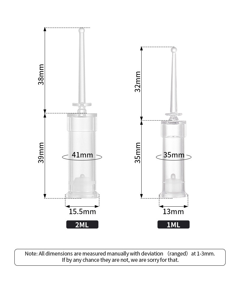 Ампула упаковывая, ЛЮБИМЦА пластиковая пластмасовые контейнеры 2ML для эфирных масел