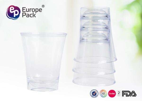 0.059 CBM Polystyrene Disposable Clear Plastic Cups With Lids