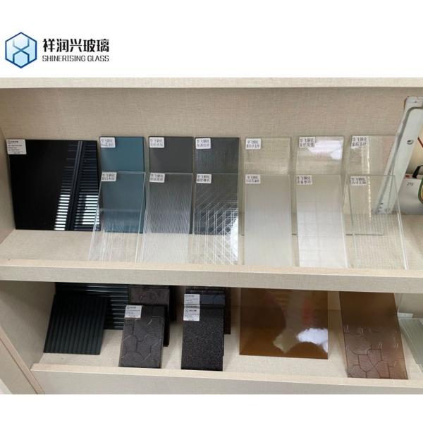 Ultra Clear Tinted Stream Pattern Glass Textured Cabinet and Door Glass Pane Design