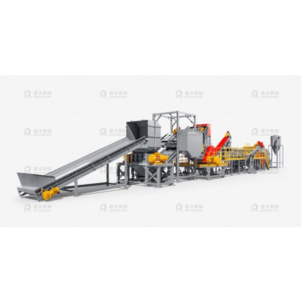 Automatic ABS PS Plastic Recycling Line 500-3000kg/H Waste Shredding Recycling Line