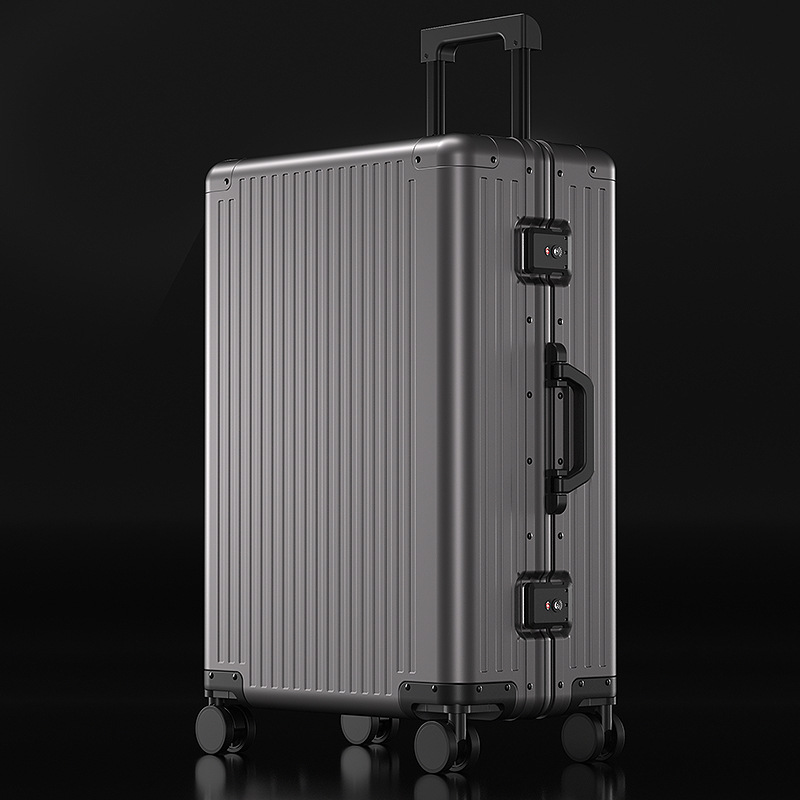 Luxury Aluminum Suitcase Luggage 20in 24in  Business Travel Large Suitcase With Lock