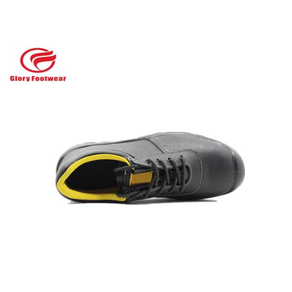 Protective Mens Lightweight Steel Toe Boots Split Leather Yellow Mesh Lining Warehouse