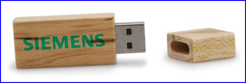 Slim Wooden Bamboo Brick 64GB Pendrive Stick Drive Natural Product