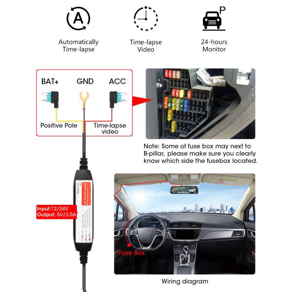 10-дюймовый сенсорный экран приборной панели IPS 2.5D 4K GPS Dash Cam и камеры заднего вида