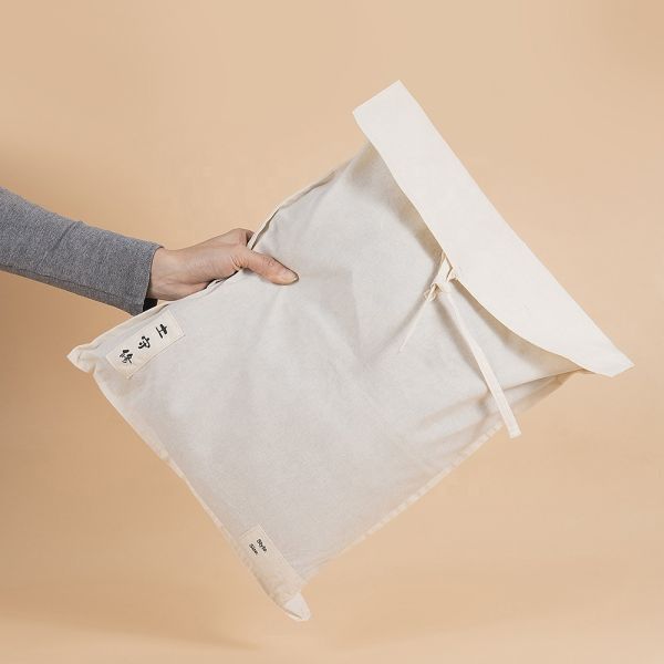 OEM ODM Logo Size Reusable Cotton Fabric Dust Bag, Cover Bags, 100% Natural Muslim Cotton Envelope Gift Packaging Pouch Dust Bag For Clothes Lingerie Storage