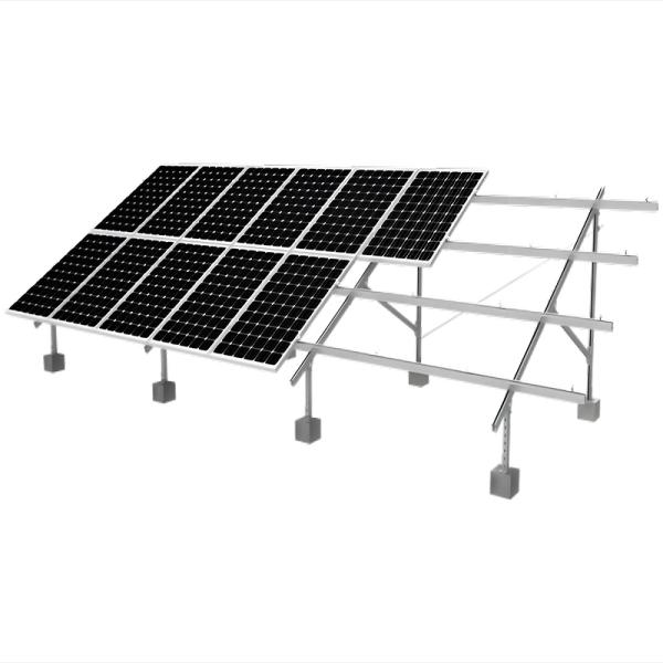 Solar Mounting System Ground Mounting Bracket Carbon Steel Structure For Solar Panel Support Ground screw