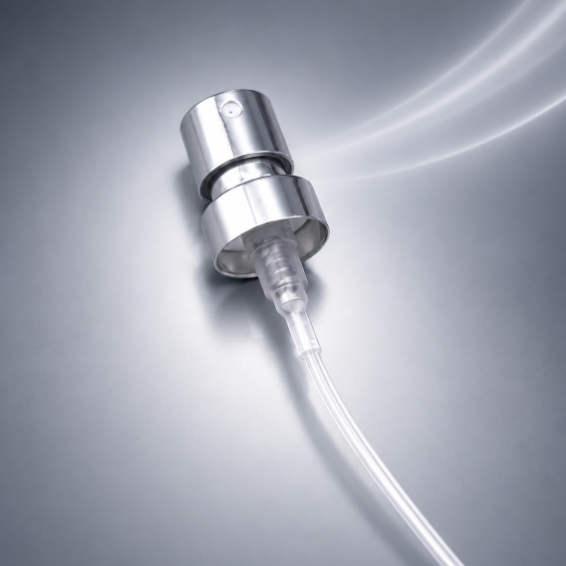 Premium Aluminum Perfume Pump with Fine Mist Spray and Interchangeable Collar Options