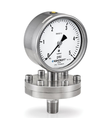 T6500W High Accuracy Pressure Gauge DIN 16001 With Sturdy Front Baffle Safety Structure