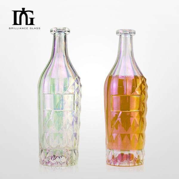 Clear Glass Collar and Cap 700ml Bottle for Vodka Gin Whiskey Rum