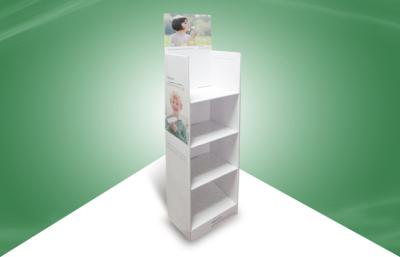 Impressão deslocada ereta livre de unidades de exposição do cartão da prateleira do branco quatro