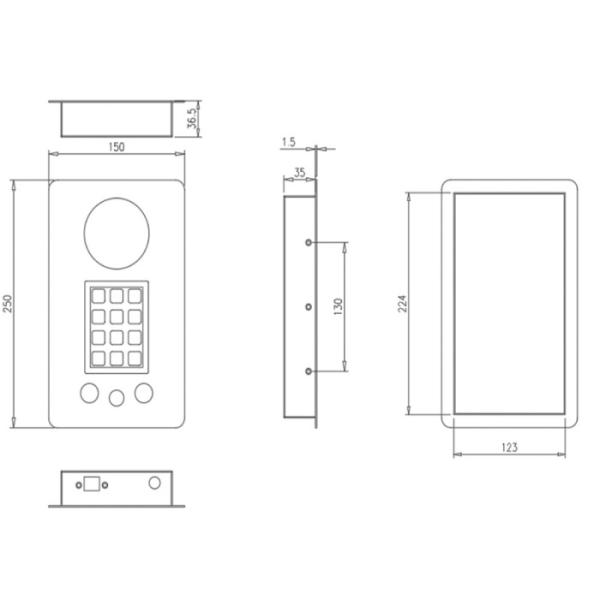 Точка-точка защита от вандала IP66 телефона 304ss чистой комнаты Handsfree