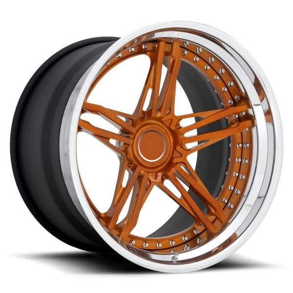 Black deep concave 3PC customized forged wheel 20 inch rims 5x114.3 forged car wheels