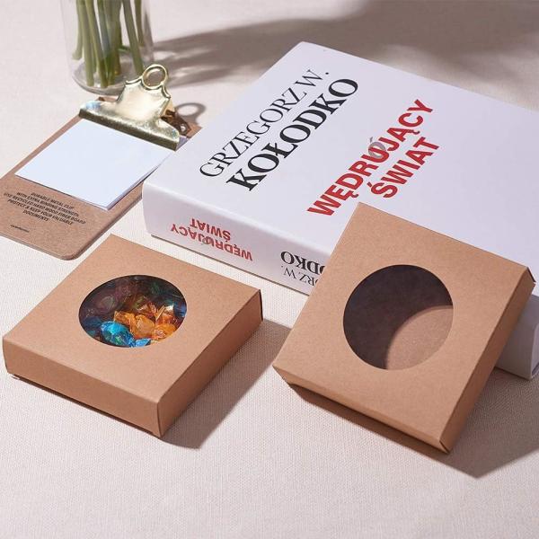 Caixa de embrulho de presente de papel kraft para festa de casamento