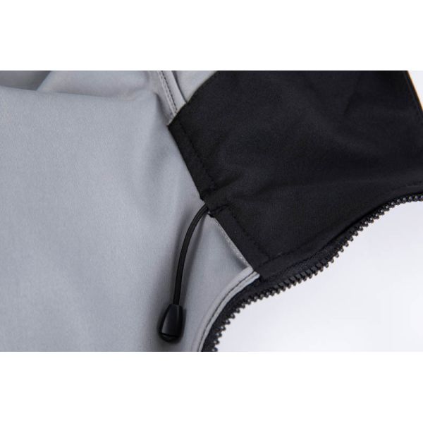 Men's 100% Polyester Softshell Jacket with Adjustable Hood and Windproof Design for School