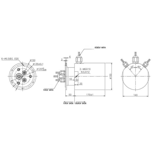 Agriculture Wrapper Equipments Rotary Slip Ring With Automotive Wire 10000mm