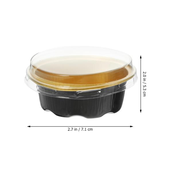 Metal Baking Molds 100pcs Mini Cake Pans With Lids Aluminum Foil Ramekin Mold Baking Cups For Individual Cake
