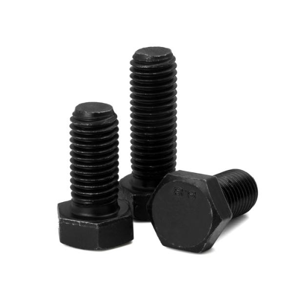 High Strength Din 931 M8 X 30 Black Oxide Hex Head Bolt Polished