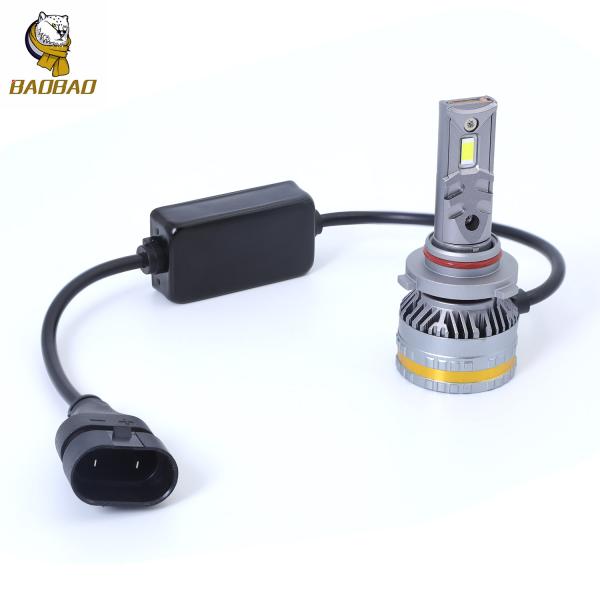 White High Bright Silver Metal Universal Car Headlight Lamp 45W