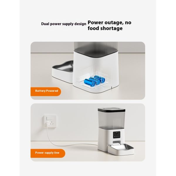 APP/Video Eco-Friendly Intelligent Pet Feeding Machine 4L Capacity Automatic Square IPX5 Waterproof Time Setting Cat/Dog Bowl