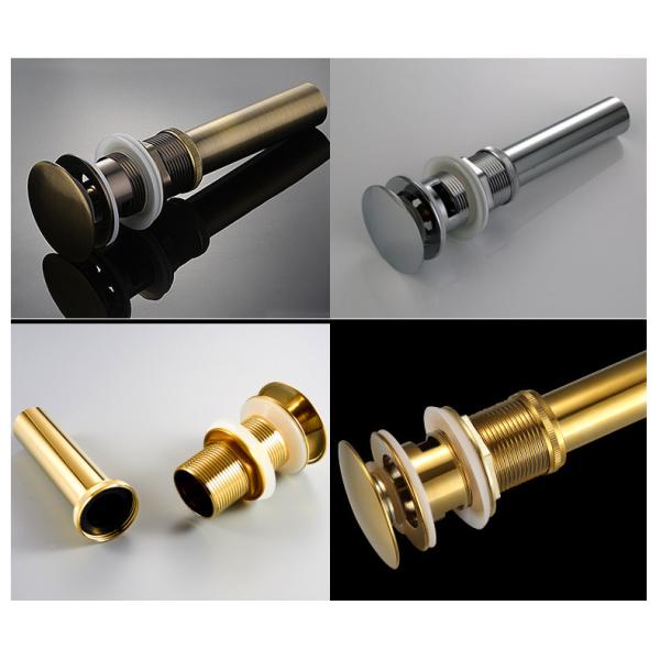 Bathroom Basin Sink Drain Filter with Pop Up Bathtub Stopper and Upgraded Brass Core