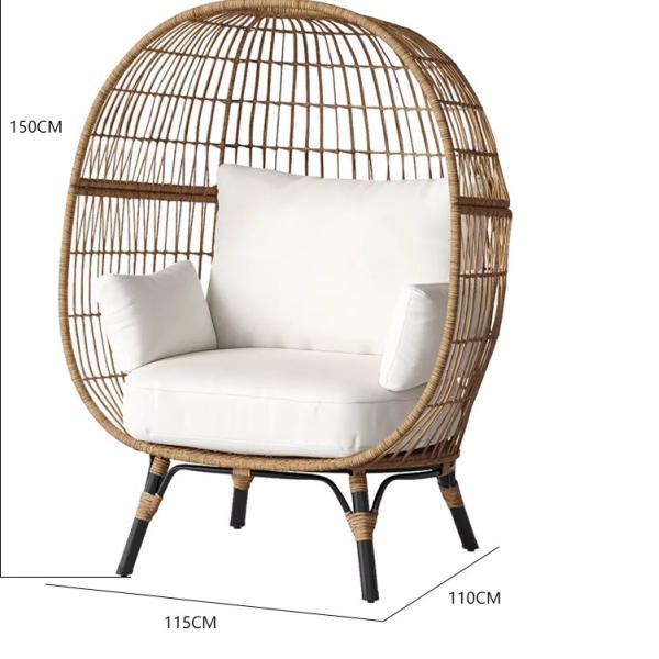 ODM OEM Hanging Patio Swing Chair Outdoor Indoor Garden PE Rattan Swing Chair