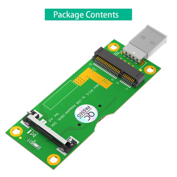 Mini PCI-E to USB Adapter With SIM card Slot for 3G/4G/ WWAN/LTE Module