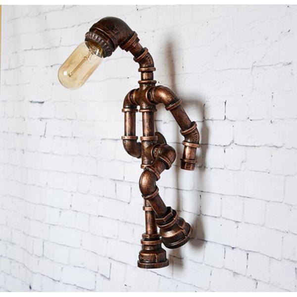 Creative personality robot wall lamp industry wind pipe loft wall light (WH-VR-30)