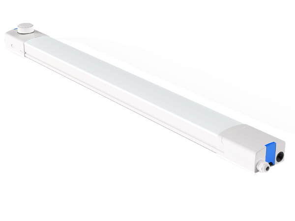 D4 LED Moisture-proof Lamp Featuring Plug and Play Motion Sensor Emergency Kit and Quick Snap End Cap for Warehouse and Parking Garage Lighting