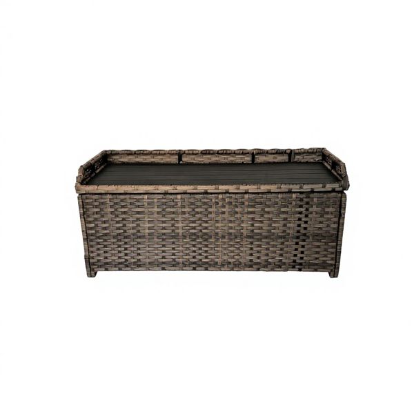 2026 New Large-Capacity Retro Brown Rattan Storage Factory Wholesale Double Seat Available