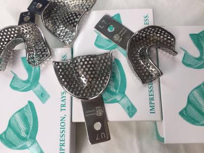 Autoclavable Rim Lock Impression Trays , Impression Trays In Dentistry Perforated Size #7