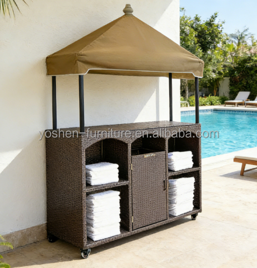 Outdoor Modern Single Hotel Towel Valet for Pool Towel Storage