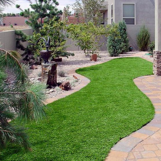 2M Or 4M Wide Synthetic Outdoor Carpet / Home Real Grass Carpet Roll