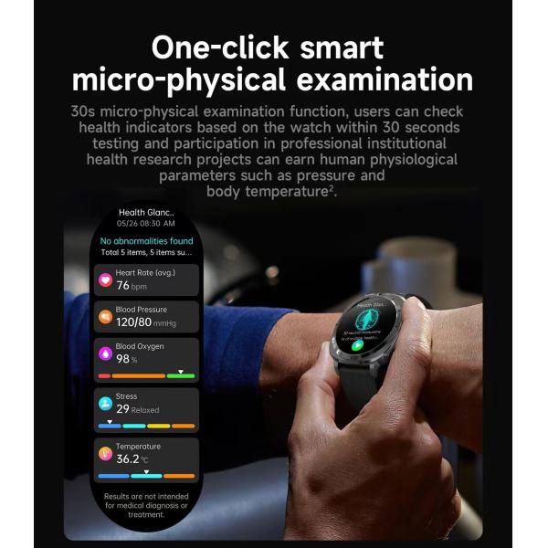 ET492 Blood Pressure Blood Oxygen Smart Watch With Emergency SOS