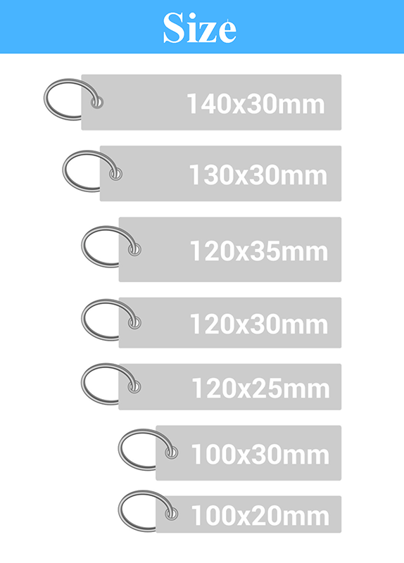 DANSKY Woven Tags Label Crew Embroidered Keychain With Key Rings