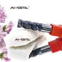 D12mm 4 flûtes Carbure solide fin de broyeur revêtement TiAlN pour 304 316L acier inoxydable