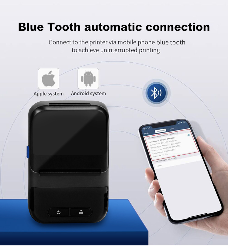 Принтер ярлыка стикера Bluetooth Wifi 2 дюймов Handheld термальный для срочной доставки