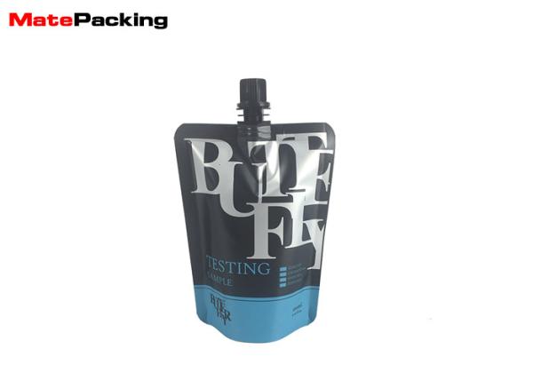 Liquid Spout Doypack Stand Up Pouch Aluminum Foil Bag Gravure Mold Printing With Cap