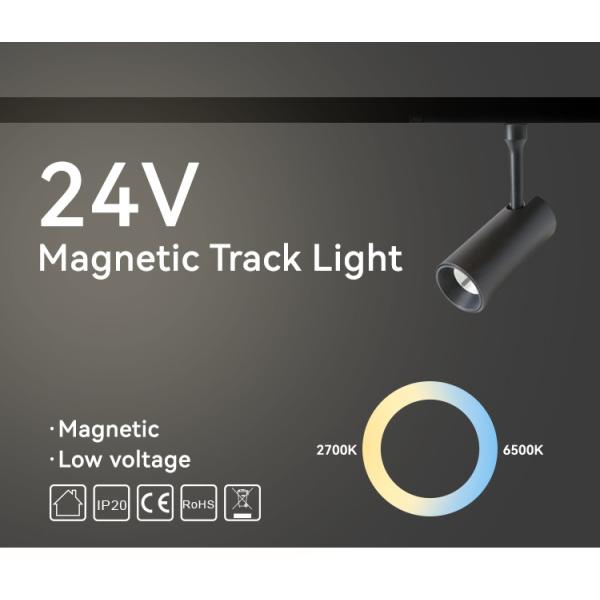 24VDC Centralized Magnetic Track Light 10W 2700-6500K Low Voltage Track Light Magnetic