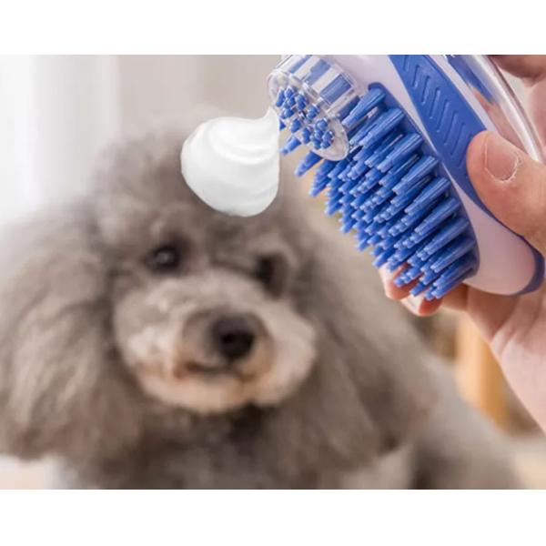11*7.5*6CM Pet Wash Brush Plastic Dog Washing Brush Tool