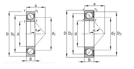 7315BEAT85 SUL Angular Contact Ball Bearing Nylon Cage For Construction Machinery
