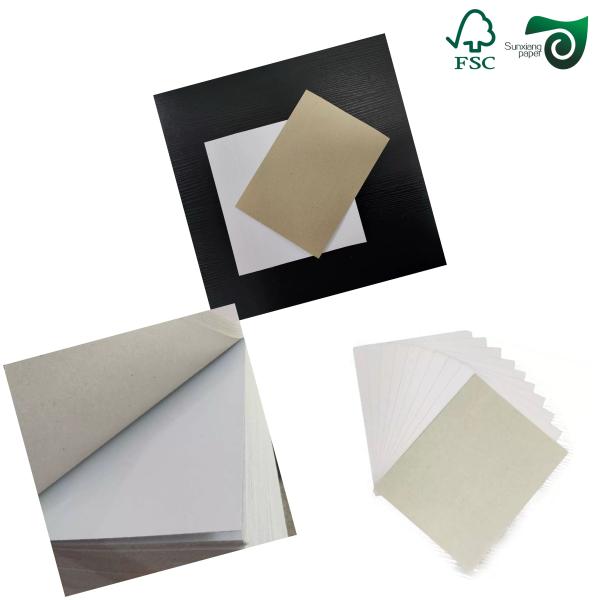 1 mm 1000 microns Carton de reliure de livre gris Support FSC Pour l'emballage Carton gris Noir