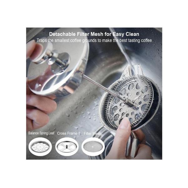 304 Double Wall French Press Tea Double Wall Coffee Plunger 51oz