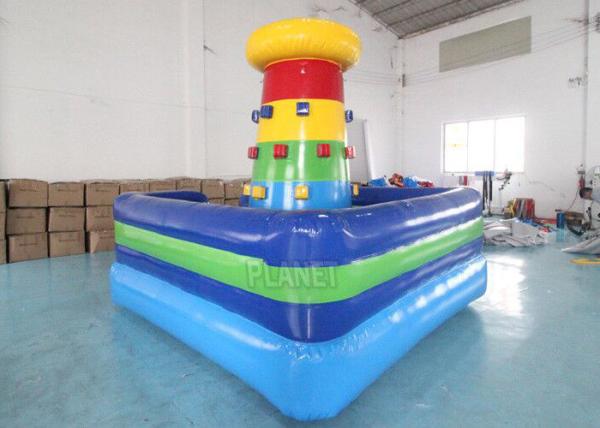 Outdoor Commercial Inflatable Bounce House Rock Color Inflatable Rock Climbing Wall Game