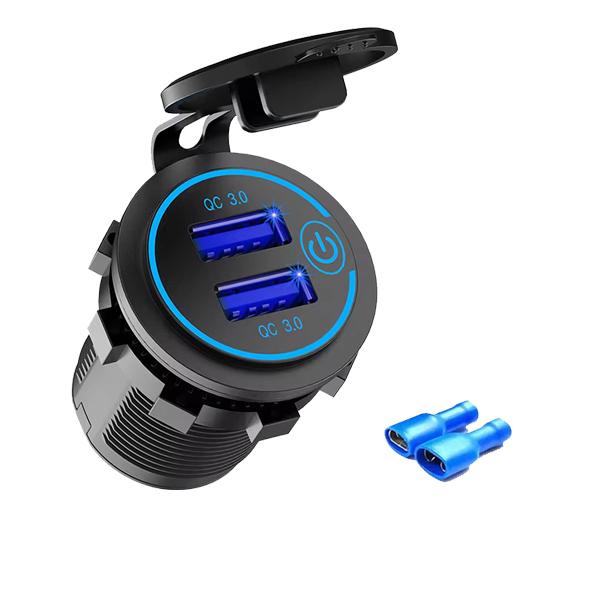 Prise de courant de voiture à double port USB tactile intelligent