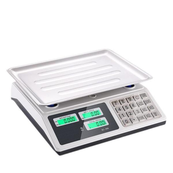 Balance de pesage électronique numérique de haute précision en plastique ABS et acier inoxydable, 40KG et 30KG, pour supermarché, cuisine et usage domestique